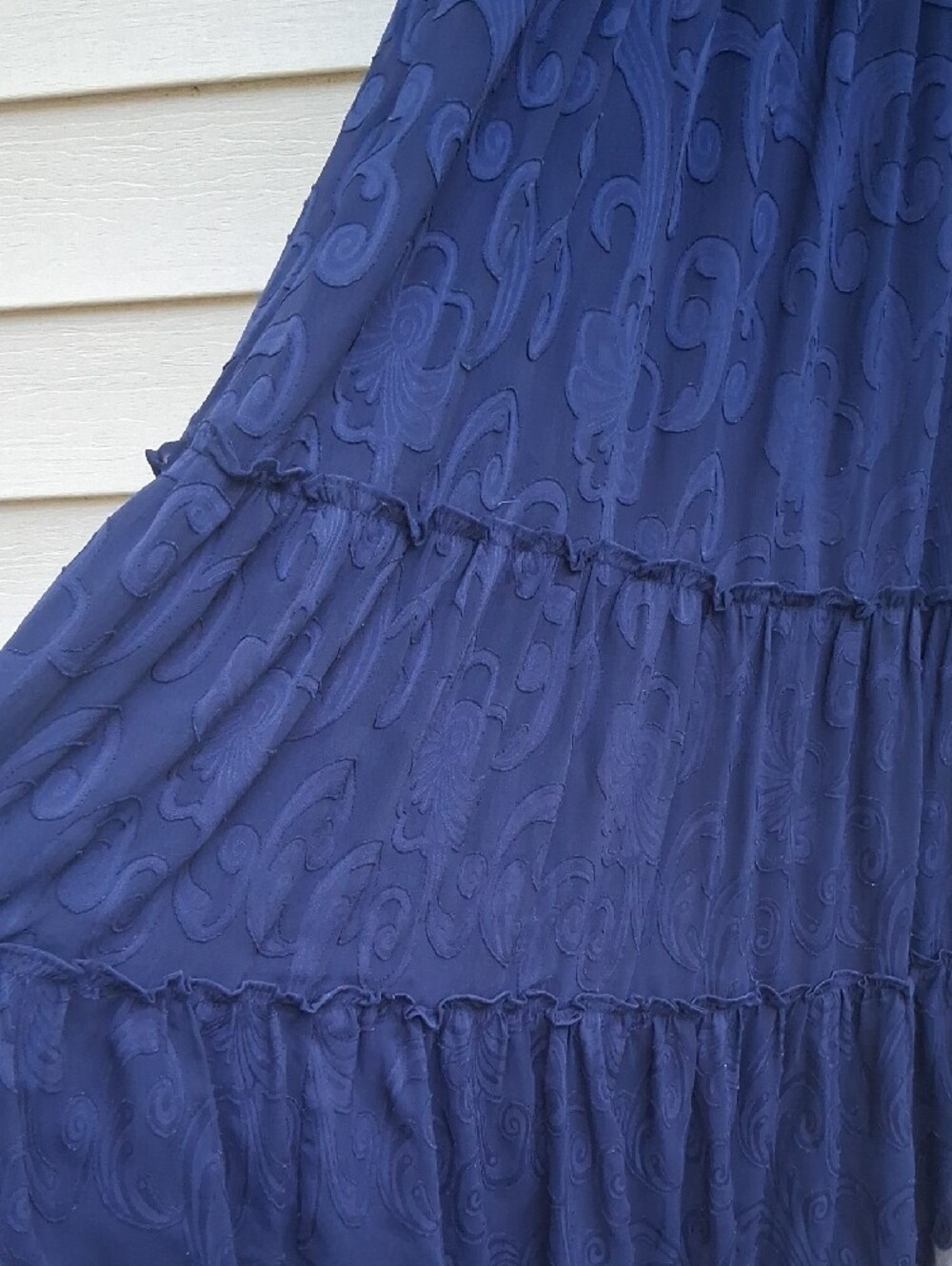 Lilly Pulitzer Navy-Black Smocked Strap Tiered Maxi Dress - Picture 9 of 16